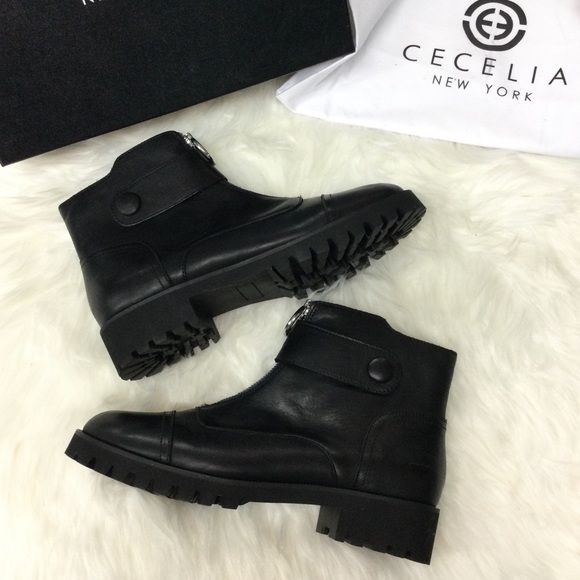 Cecelia New York Tillery Combat Bootie Black/UltraMarine - Size 9 - New In Box - Picture 4 of 12